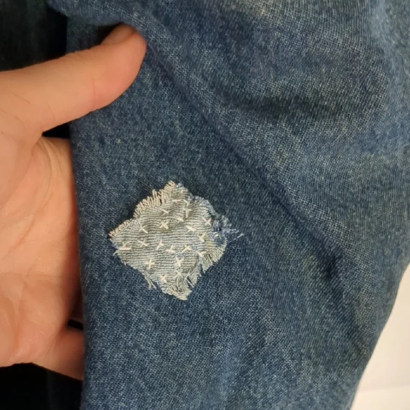 Carhartt Denim Overalls with Artistic Patchwork - Picture 5 of 14